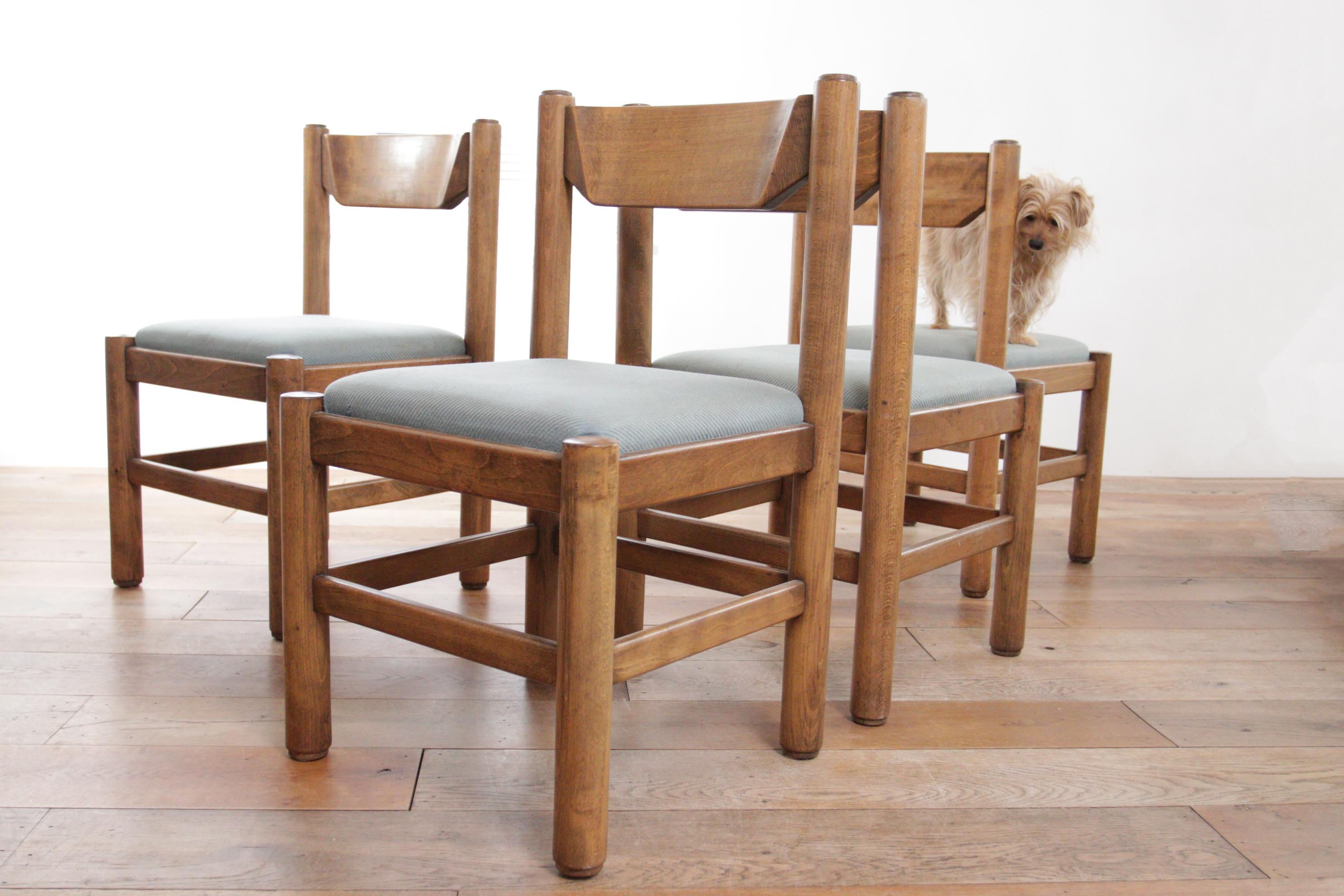Set of 6 Vico Magistretti / Charlotte Perriand Style Dining Room Chairs 11