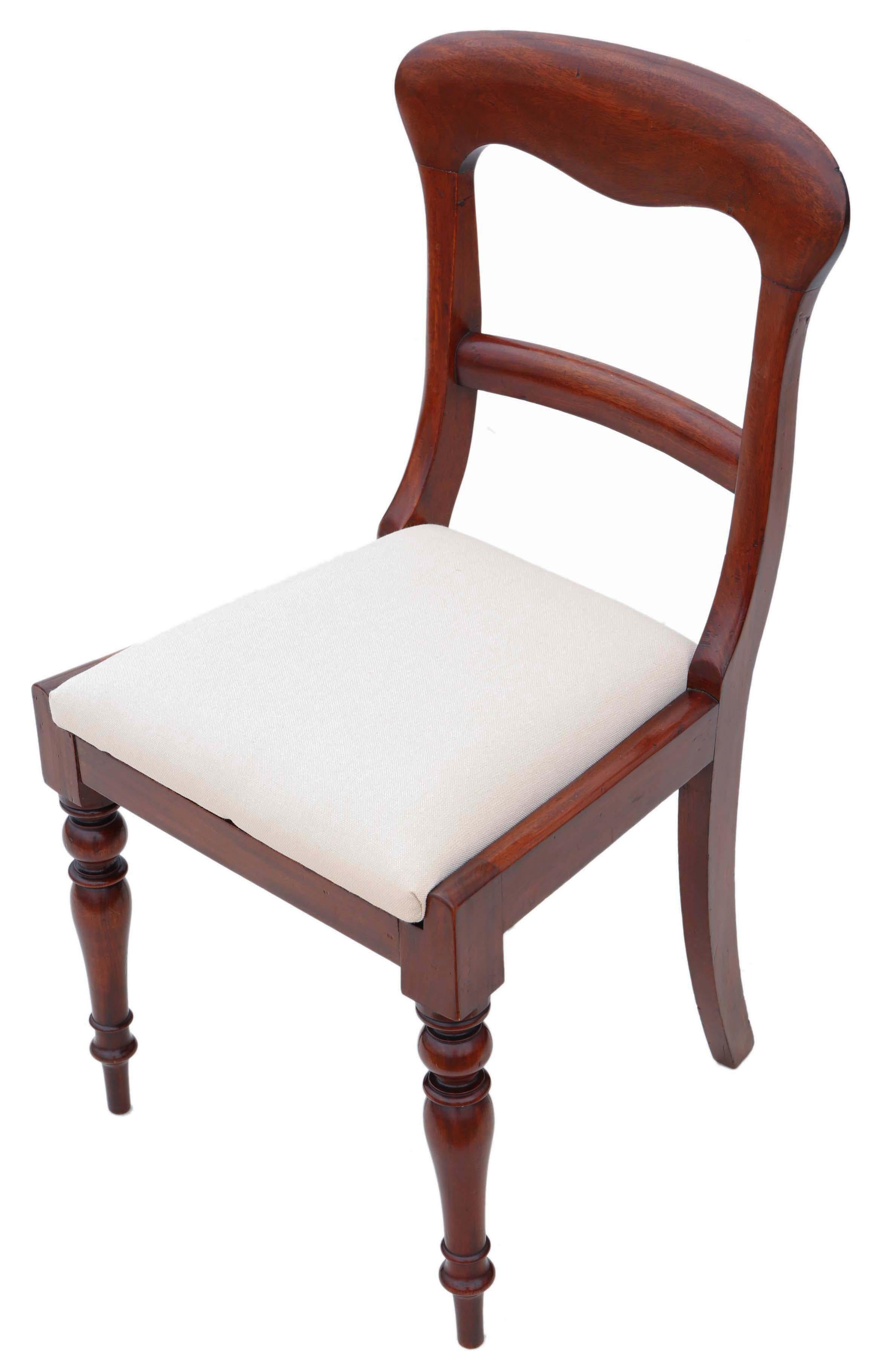 Set of 6 Victorian Mahogany Dining Chairs, circa 1850 In Good Condition In Wisbech, Cambridgeshire