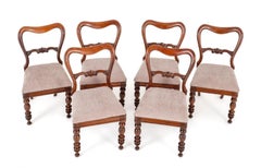 Set of 6 Victorian Mahogany Dining Chairs