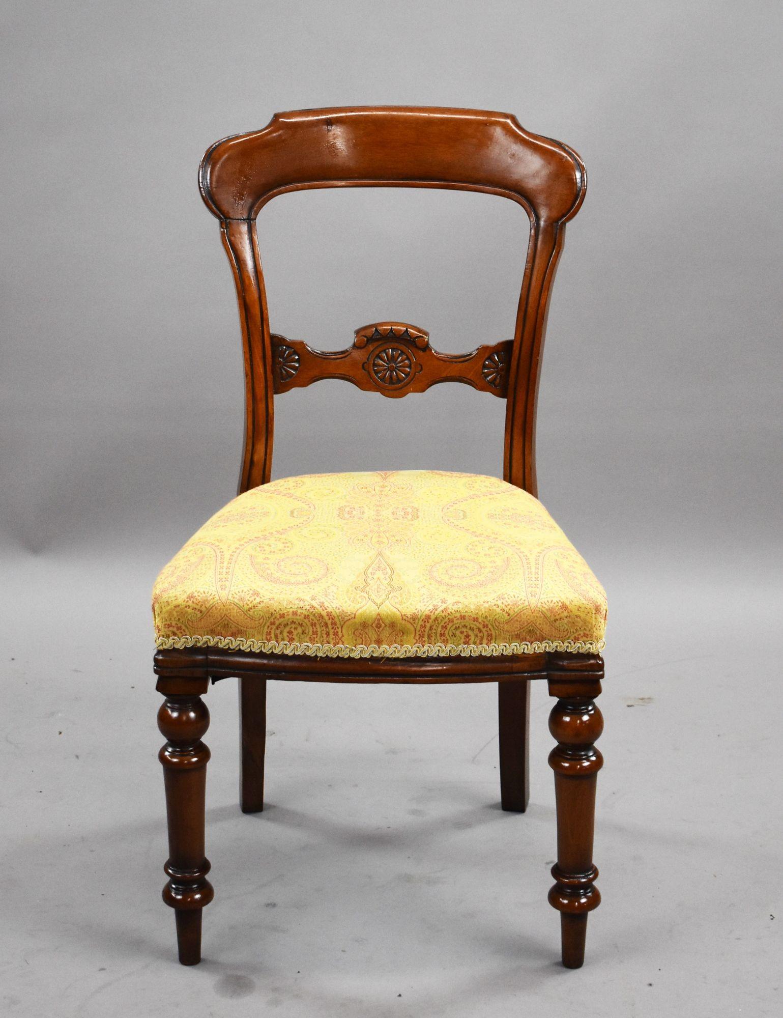 Inglese Set di 6 sedie da pranzo vittoriane in mogano in vendita