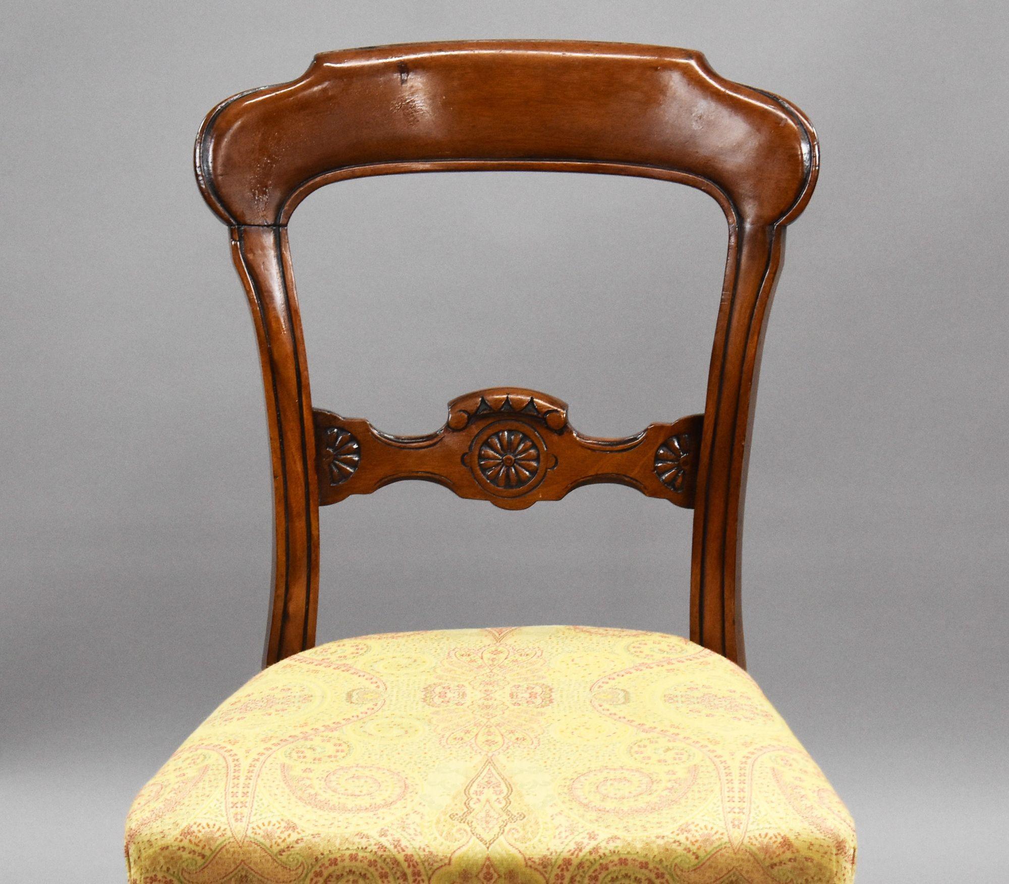 Set di 6 sedie da pranzo vittoriane in mogano In condizioni buone in vendita a Chelmsford, Essex