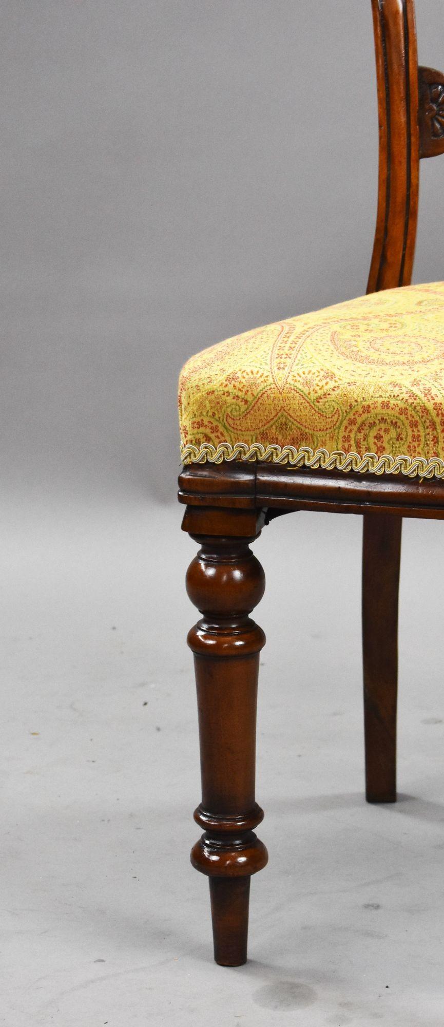 XIX secolo Set di 6 sedie da pranzo vittoriane in mogano in vendita