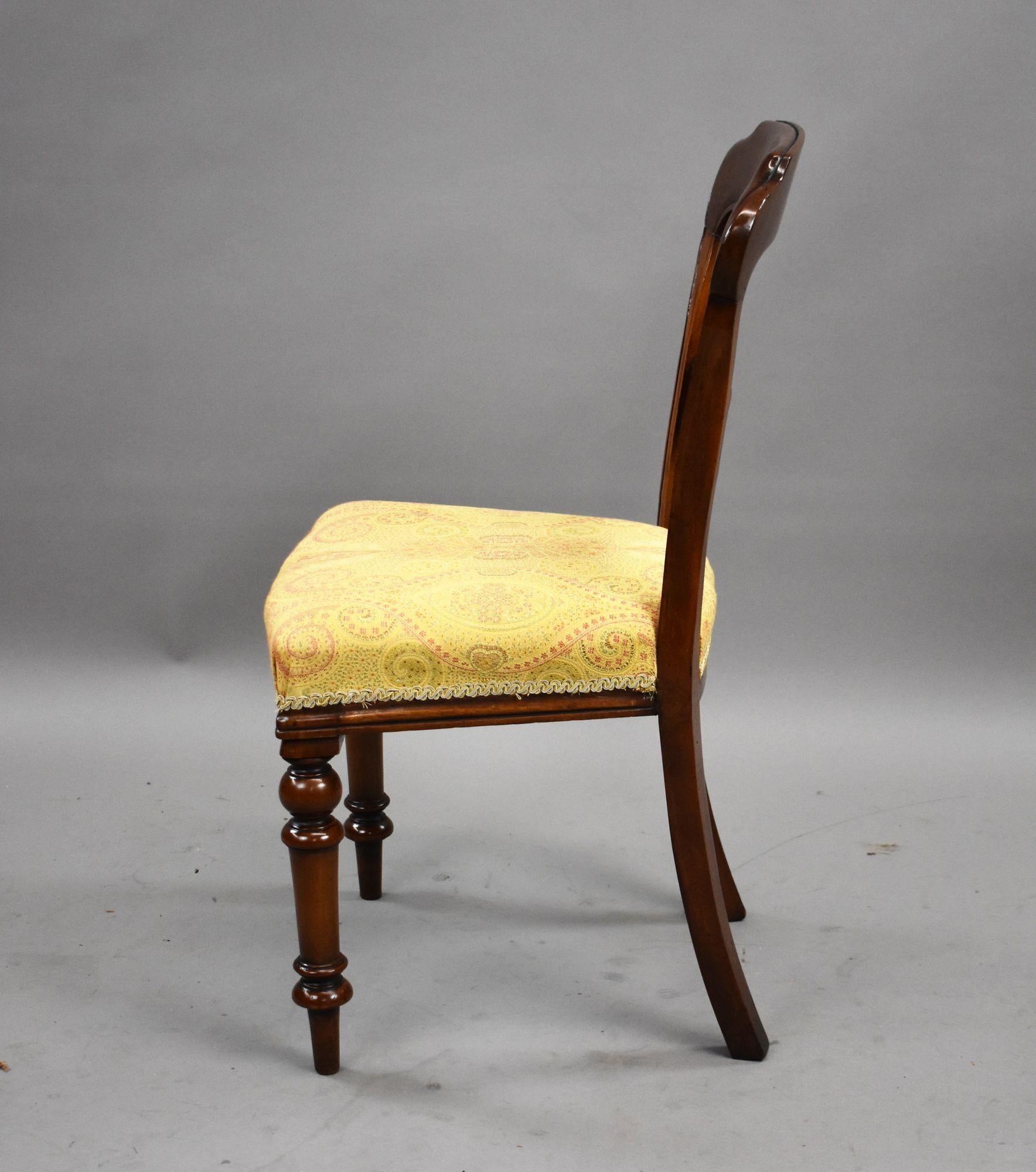 Set di 6 sedie da pranzo vittoriane in mogano in vendita 2
