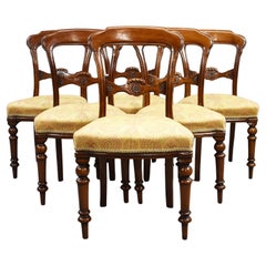 Set di 6 sedie da pranzo vittoriane in mogano