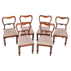 Set of 6 Victorian Mahogany Dining Chairs