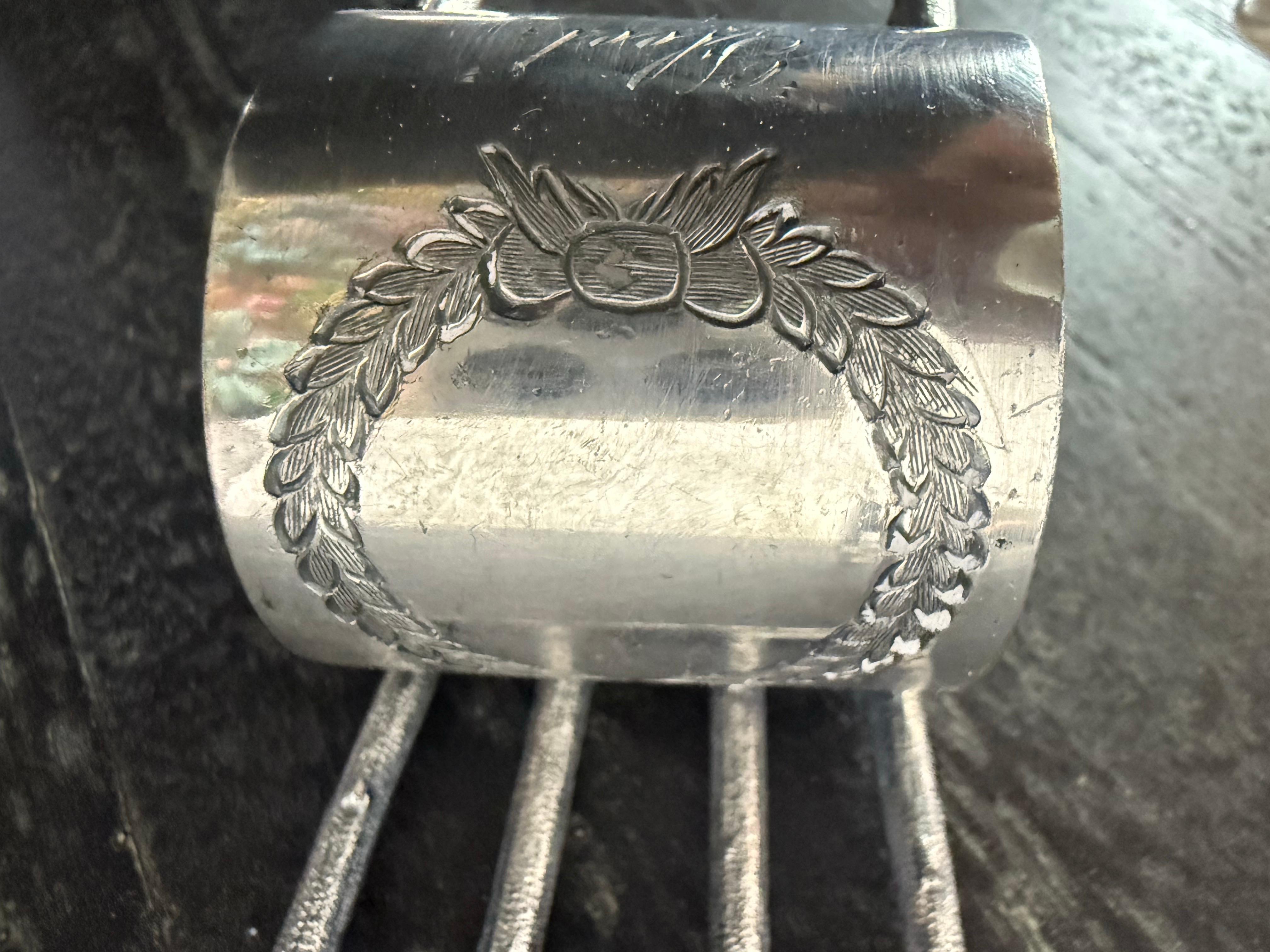 Set of (6) Victorian Napkin Rings For Sale 5