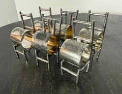 Victorian Silver-Plated Napkin Rings Set of Six, Chair Design, England