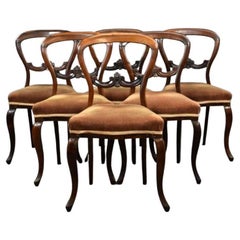 Set of 6 Victorian Rosewood Dining Chairs