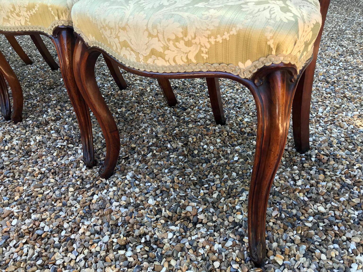 Set of 6 Victorian Rosewood Spoon Back Dining Chairs For Sale 2