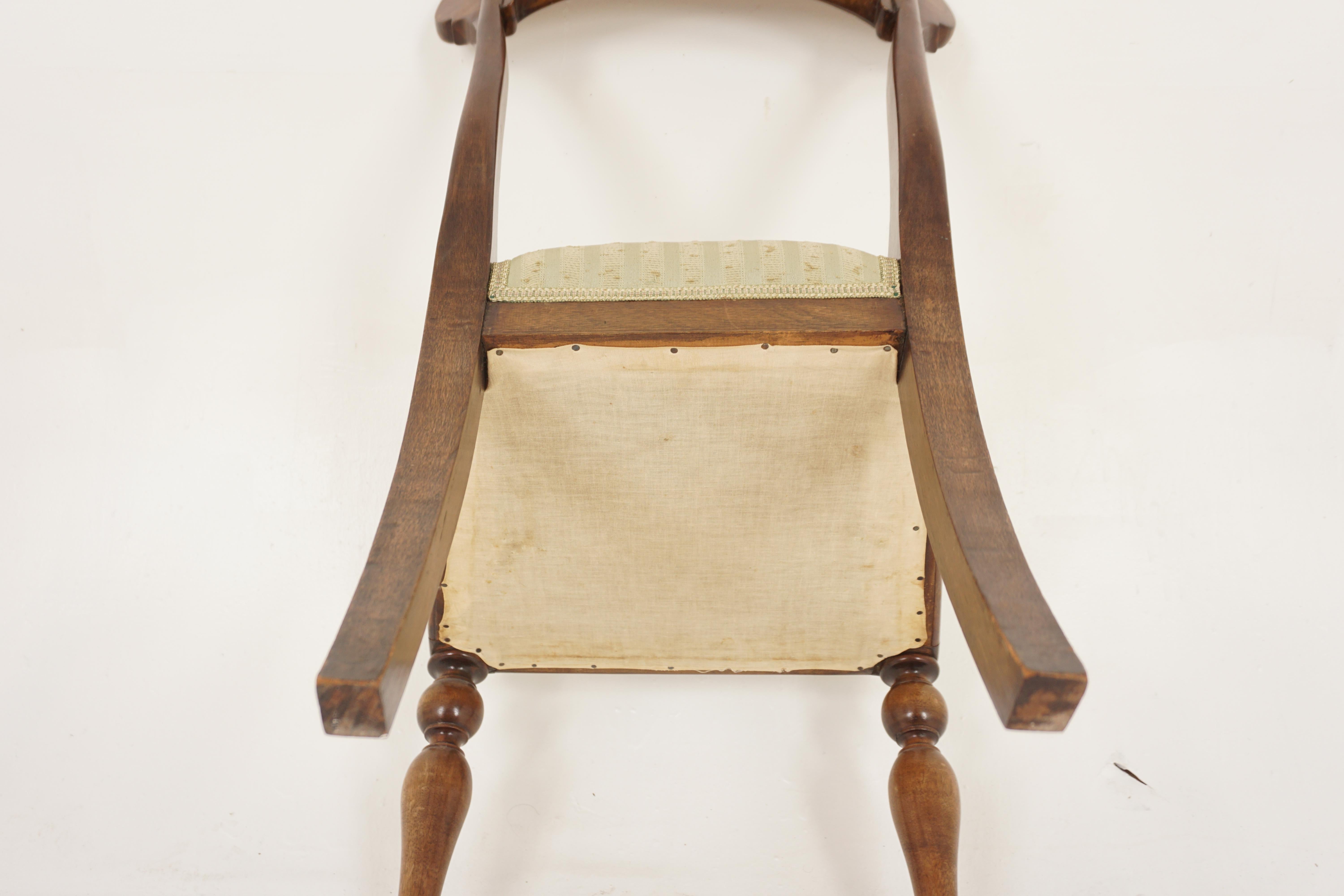 Satz von 6 viktorianischen gepolsterten Esszimmerstühlen aus Nussbaumholz, Schottland 1860, H1190 im Angebot 3