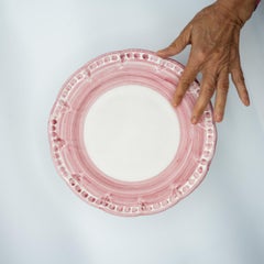 Set of 6 Dining Plates - Vietri Collection "IColorati" - Pink