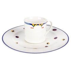 Vintage Set Of 6 Villeroy & Boch For Le Cirque Espresso Cup And Over-size Saucer