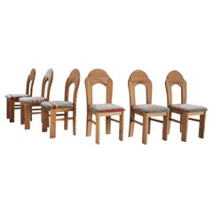 Set of 6 Vintage 1980s Pine Chairs – Customizable Upholstery