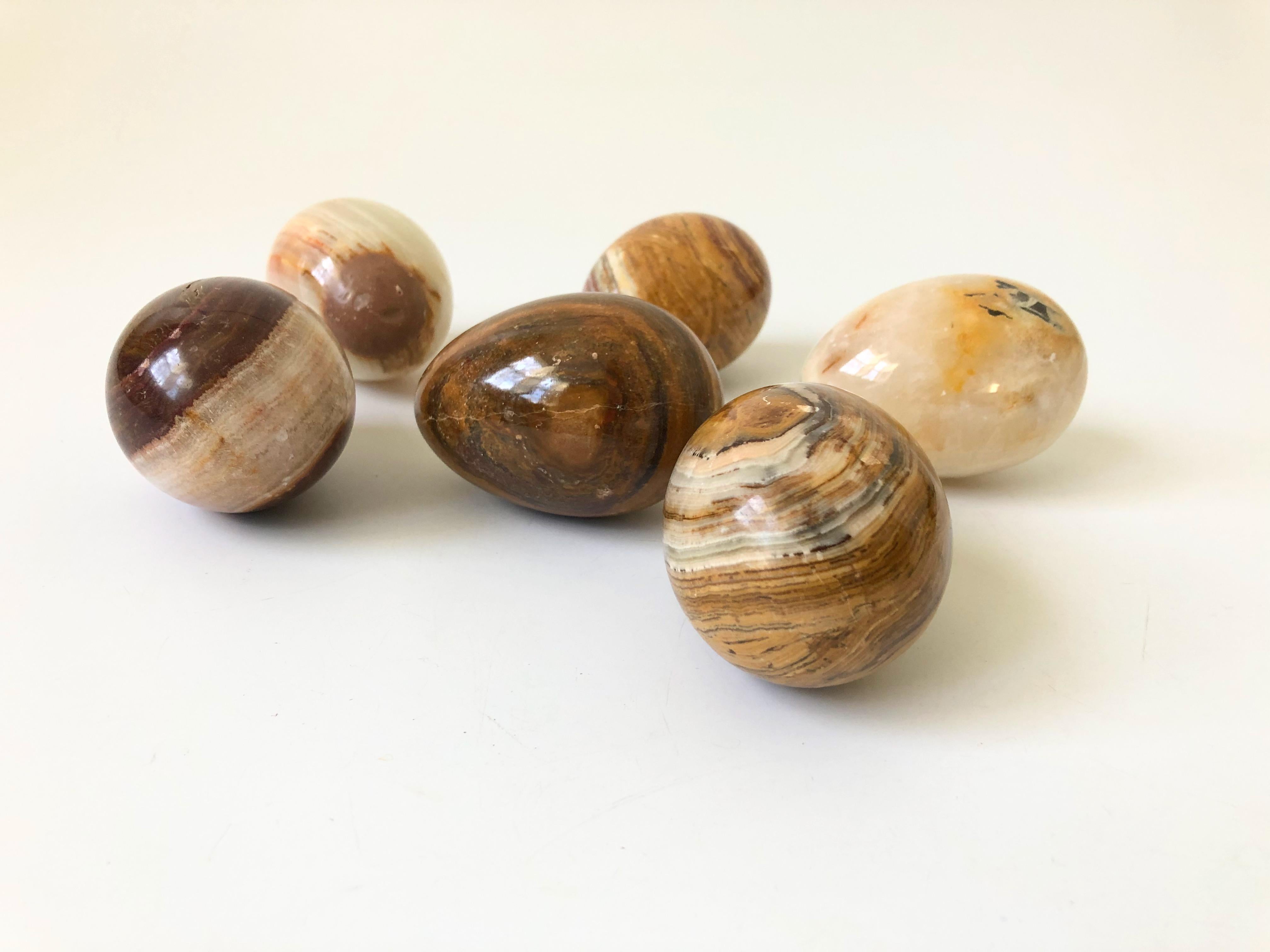 Set of 6 Vintage Alabaster Stone Eggs at 1stDibs how much are