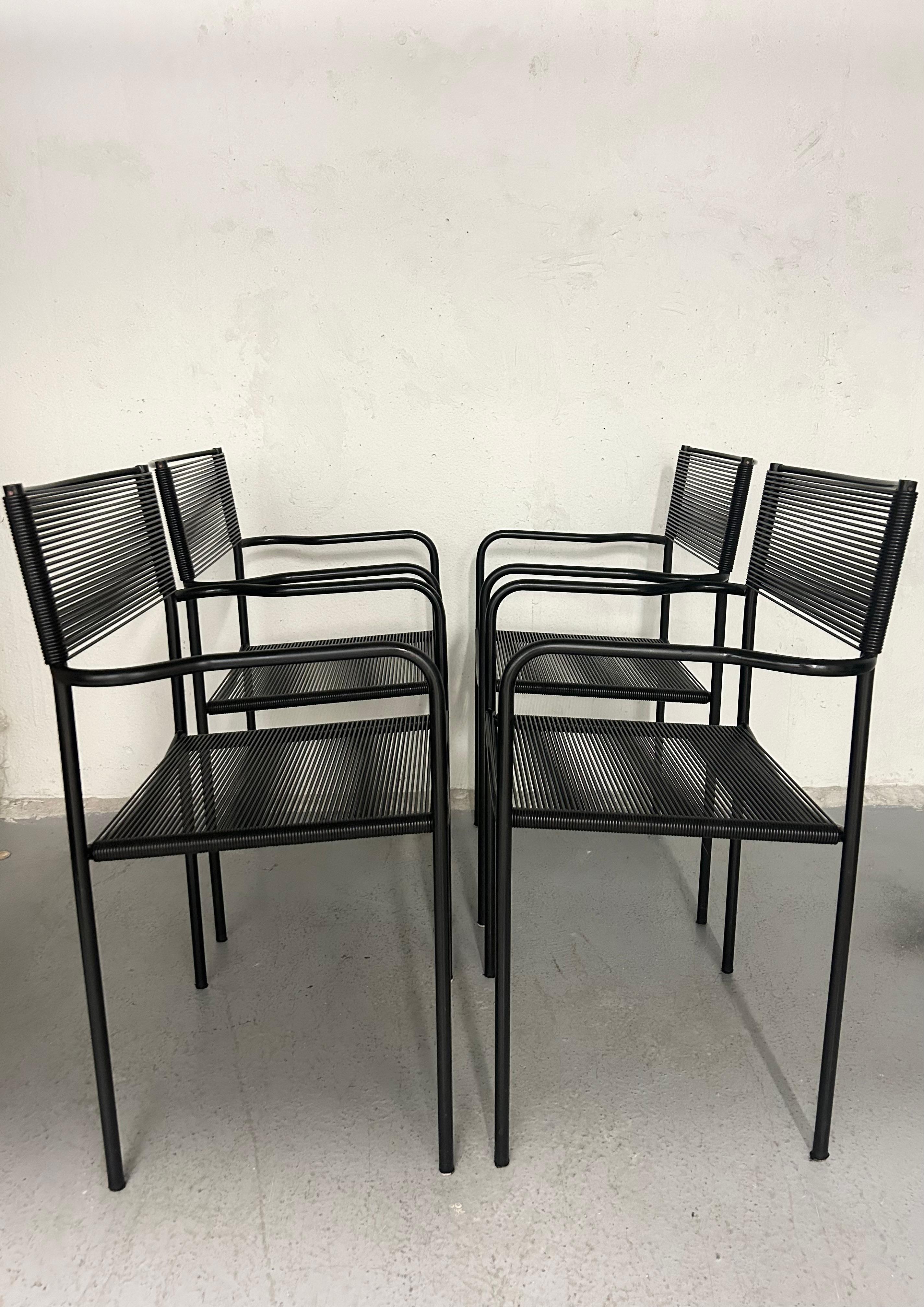 Late 20th Century Set of 6 - Vintage Alias Spaghetti Chairs