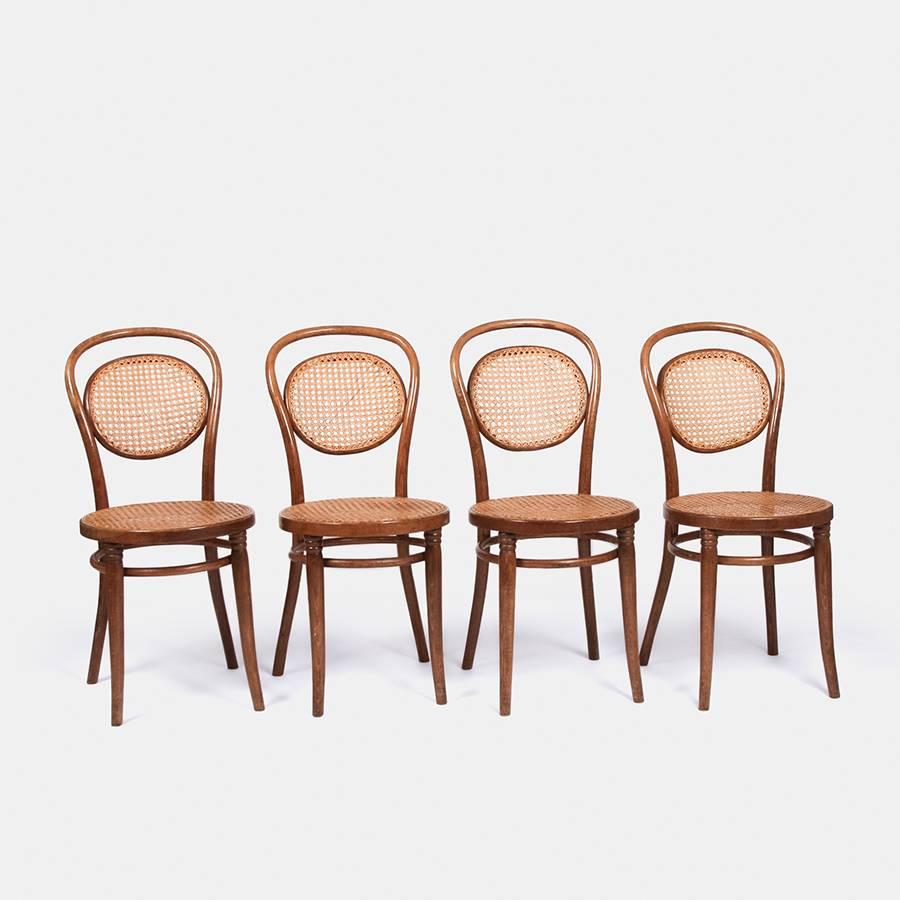 Polish Set of Six Vintage Bentwood Chairs For Sale
