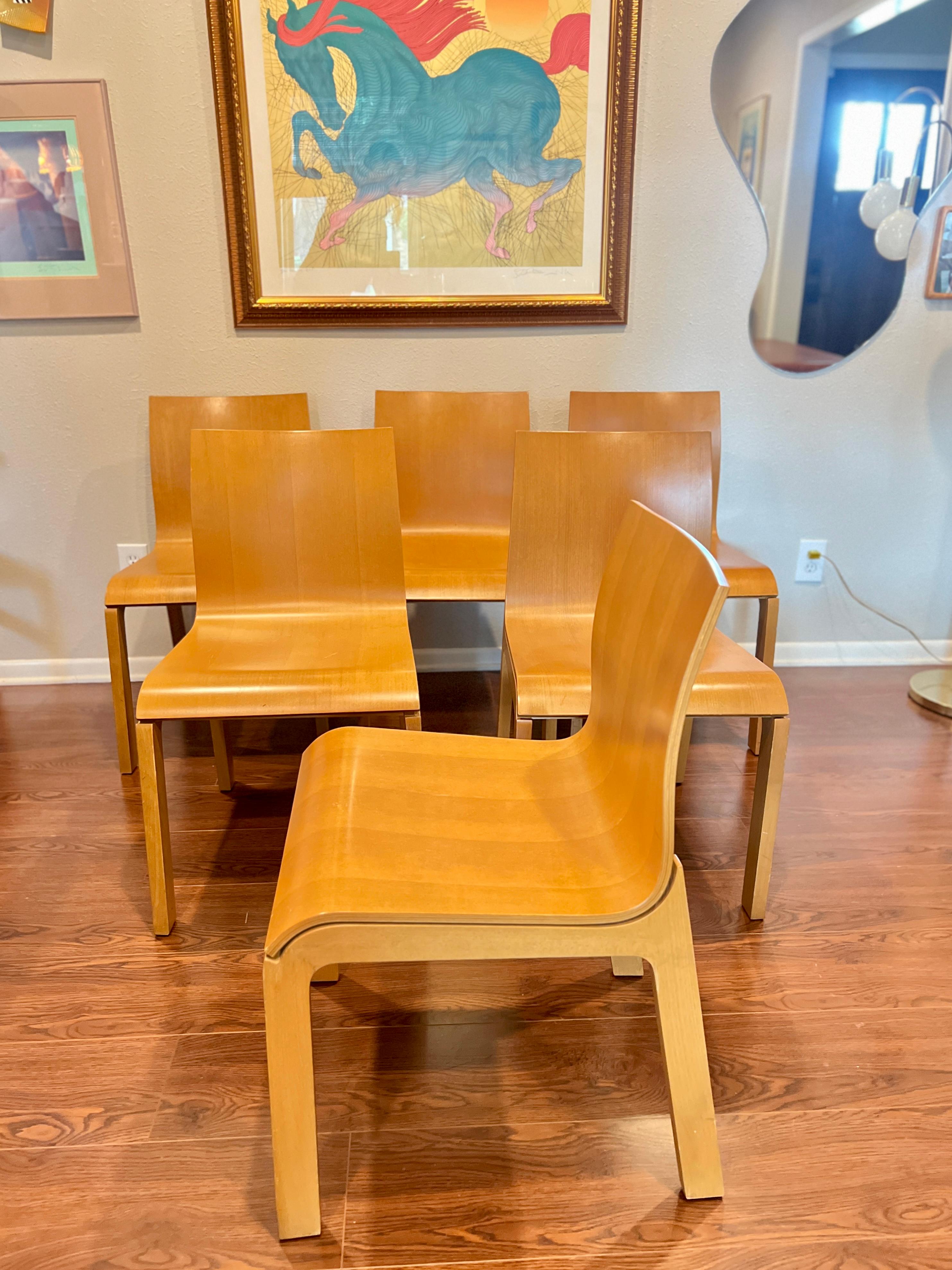 Set of 6 Vintage Bentwood Italian Bross Beetle Dining Chairs by Enzo Berti 5