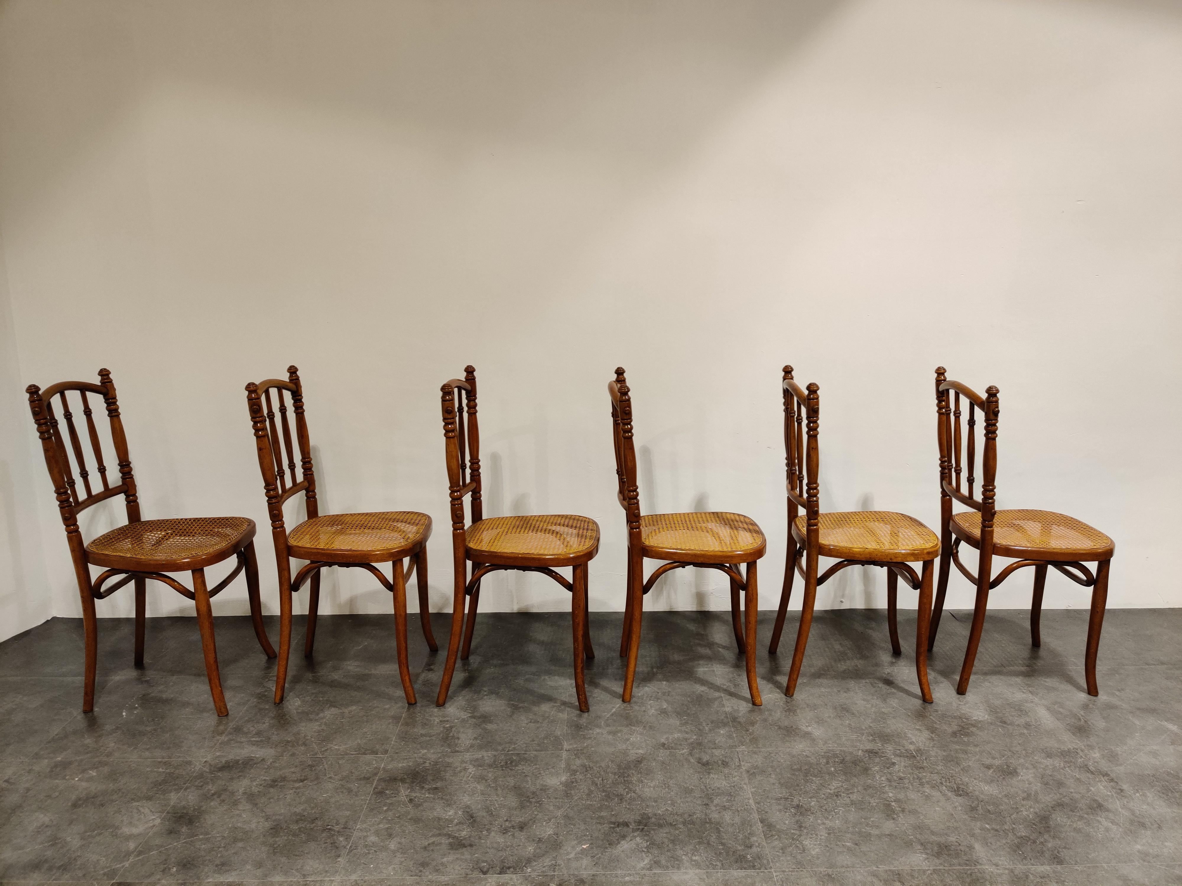 Mid-20th Century Set of 6 Vintage Bistro Chairs, 1950s
