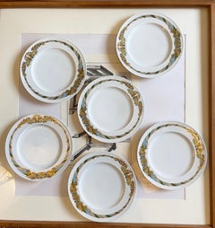 Set of 6 Vintage Bjorn Wiinblad, Rosenthal Salad or Dessert Plates 'Concertina'