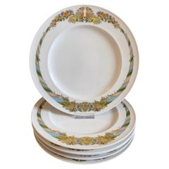 Set of 6 Vintage Bjorn Wiinblad, Rosenthal Salad or Dessert Plates 'Concertina'