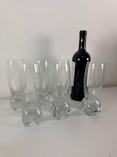 Set of 6 Vintage Bohemian Crystal Whiskey Glasses, 1970s