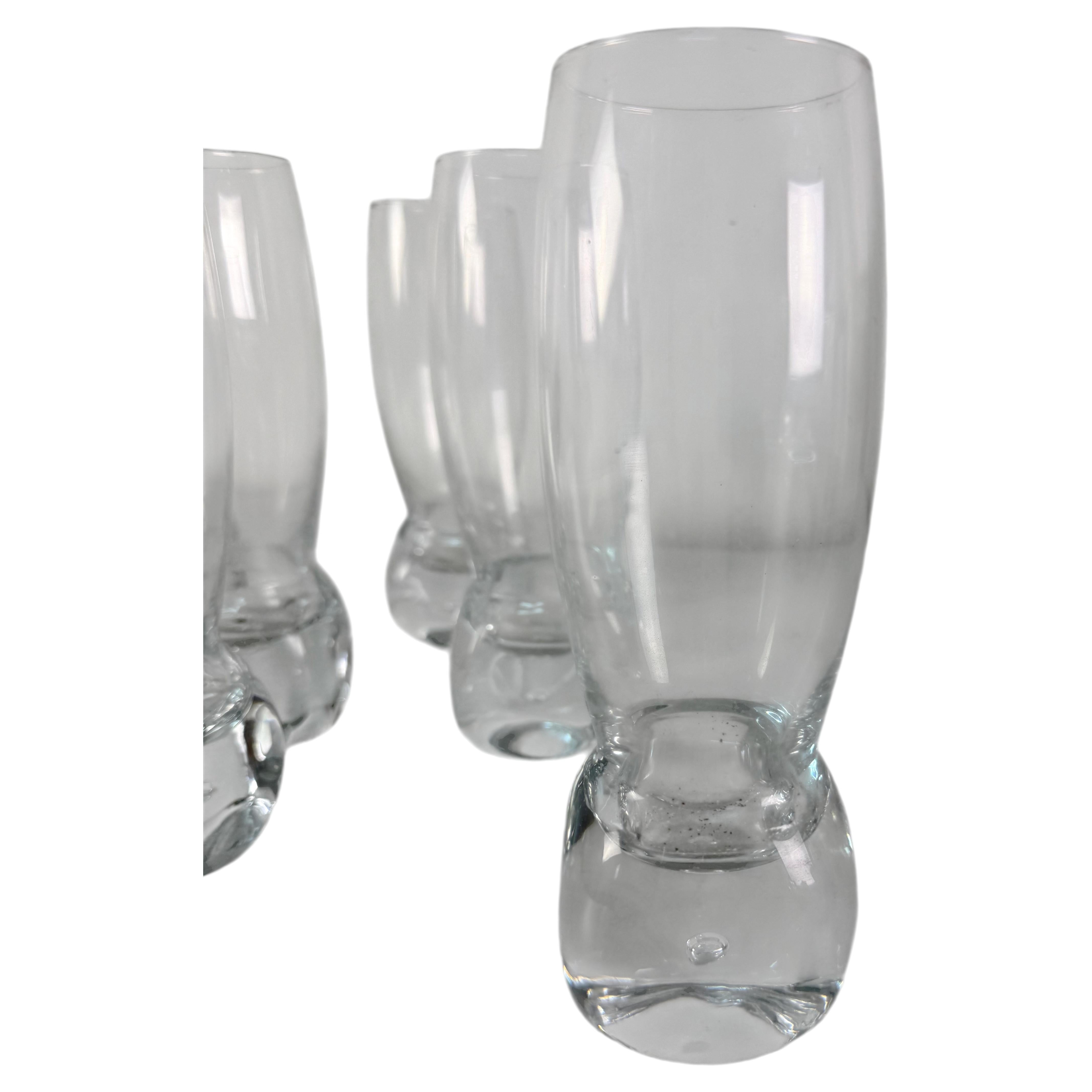 Set of 6 Vintage Bohemian Crystal Whiskey Glasses, 1970s