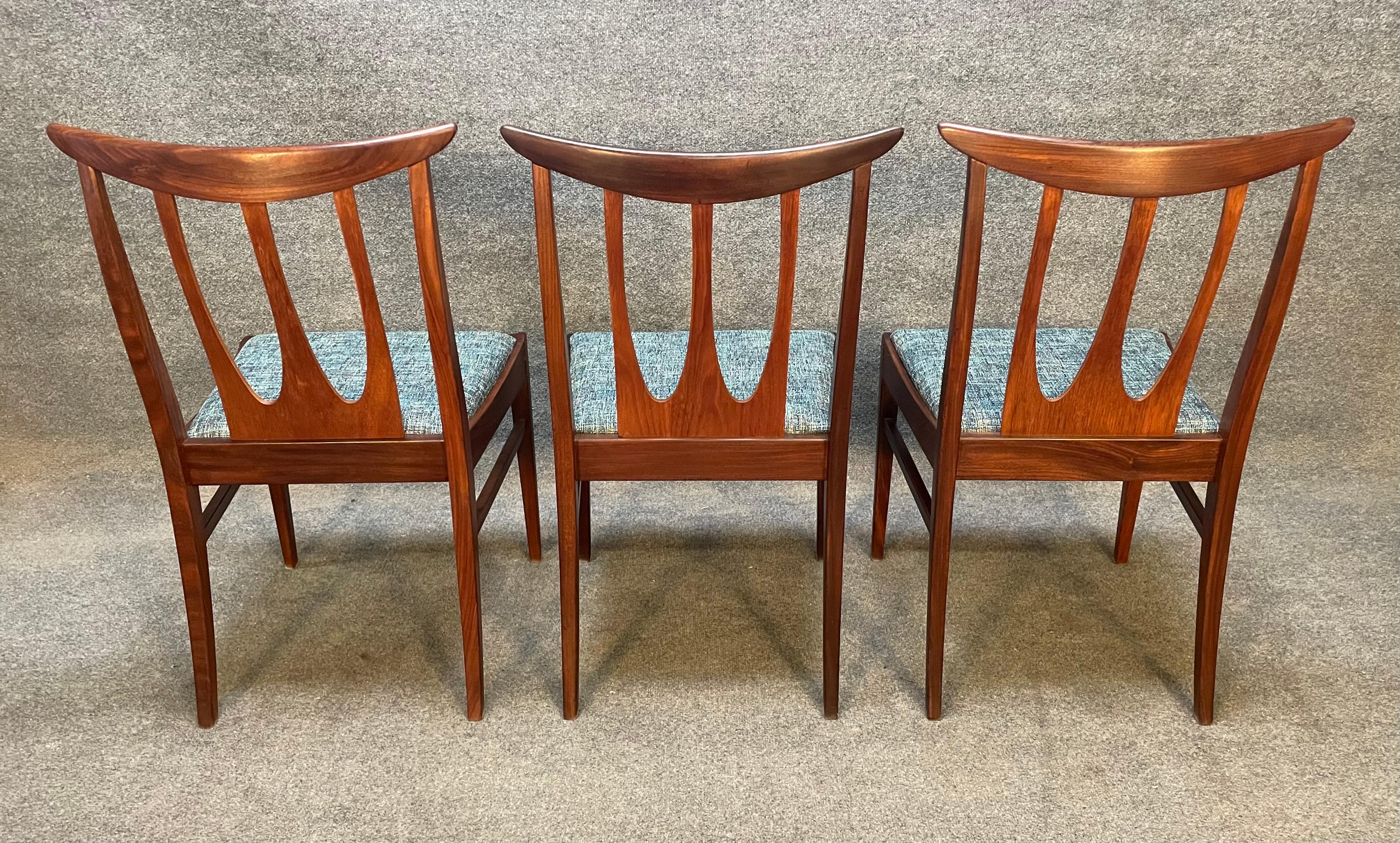 Here is a beautiful set of six British Mid-Century Modern 