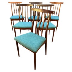 Set of 6 Vintage British Mid-Century Modern Teak Dining Chairs by A. Younger Ltd