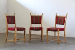 Set of 6 Vintage Brutalist Danish Oak Dining Chairs, Henning Kjærnulf style '60s