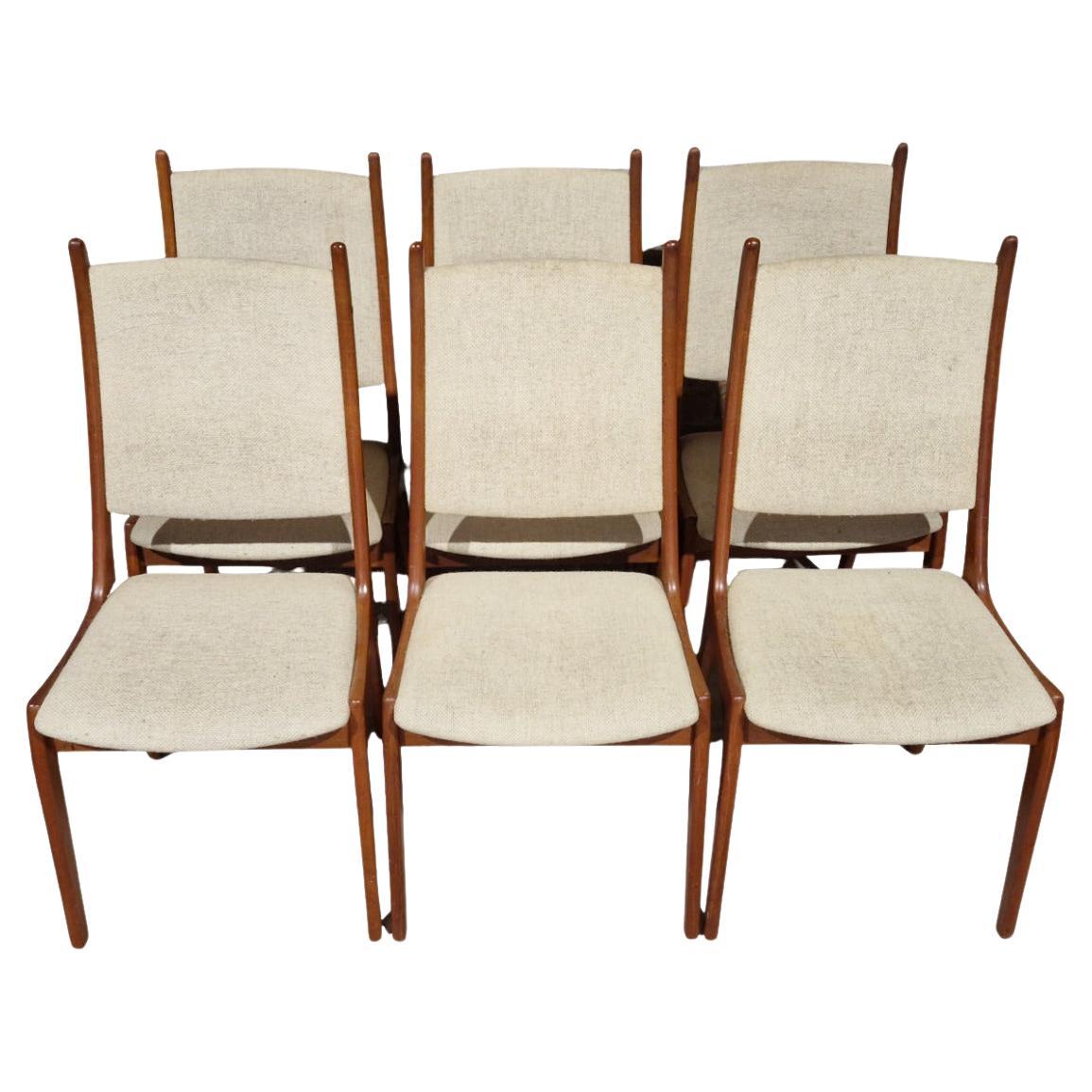Set of 6 vintage chairs by Korup Stolefabrik, Denmark, 1960s For Sale