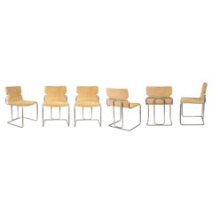 Set of 6 Vintage Chairs in the style of Willy Rizzo, Italy, 1970s