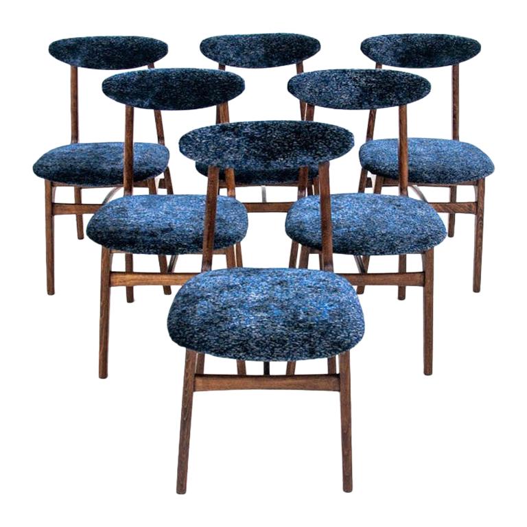 Set of 6 Vintage Chairs, Poland, Designed by R.T. Hałas, 1960s