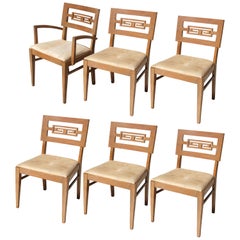 Set of 6 Retro Chin Hua Drexel Heritage Dining Chairs