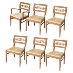 Set of 6 Retro Chin Hua Drexel Heritage Dining Chairs