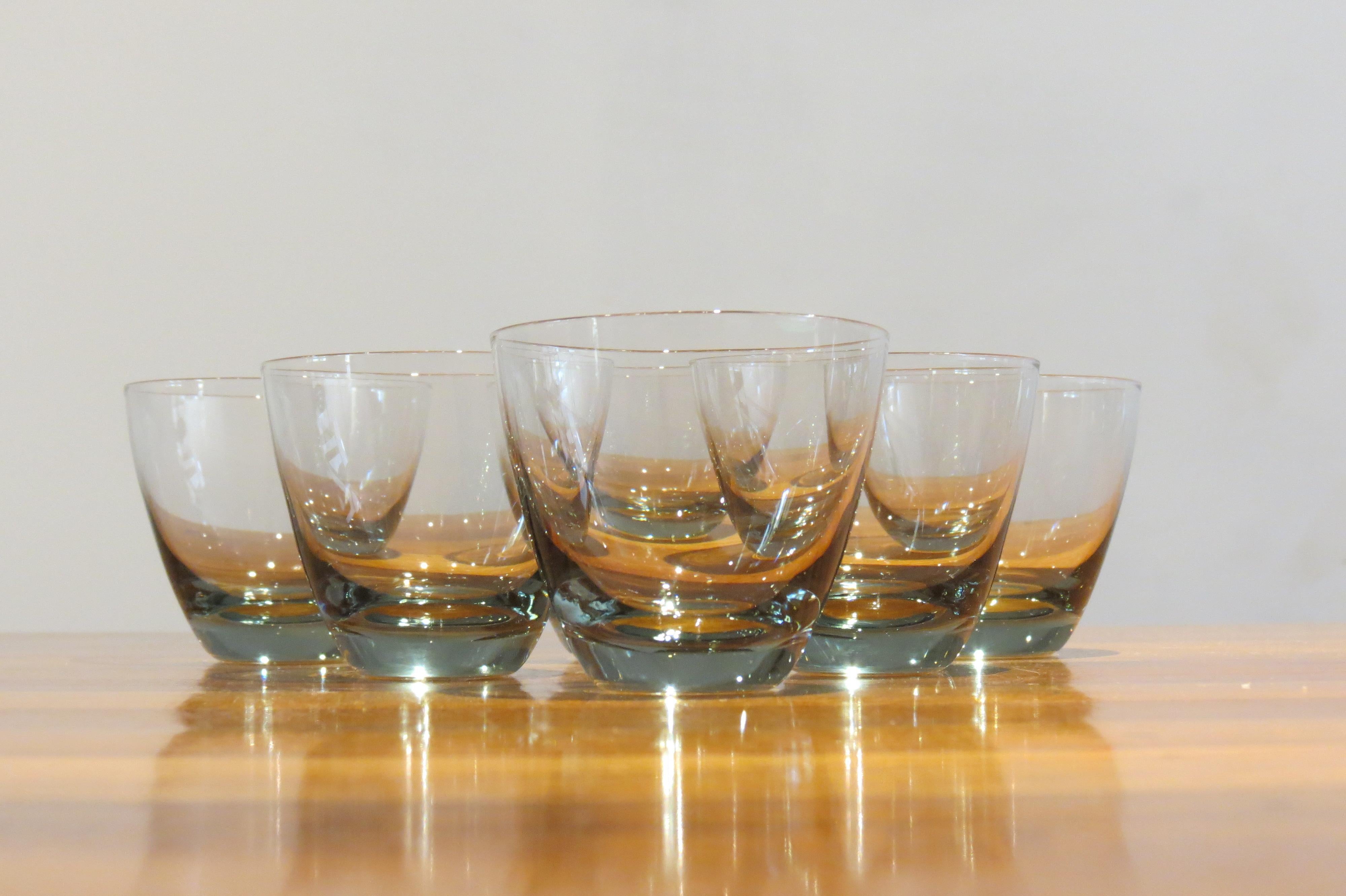 Set of 6 Vintage Danish Holmegaard Copenhagen Tumbler Glasses by Per Lutken In Good Condition In Stow on the Wold, GB