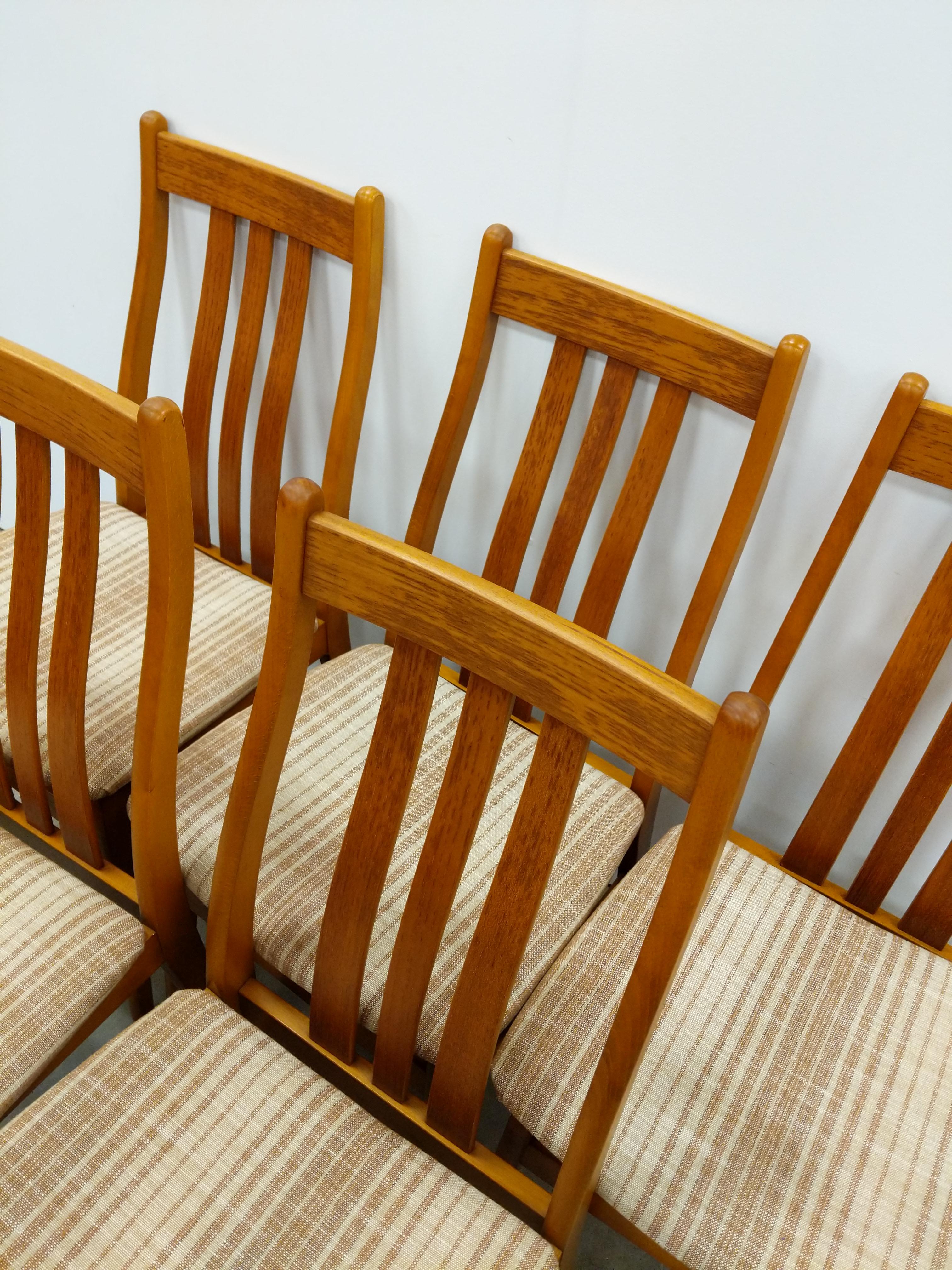 Ensemble de 6 chaises de salle à manger danoises modernes vintage par Farstrup en vente 1