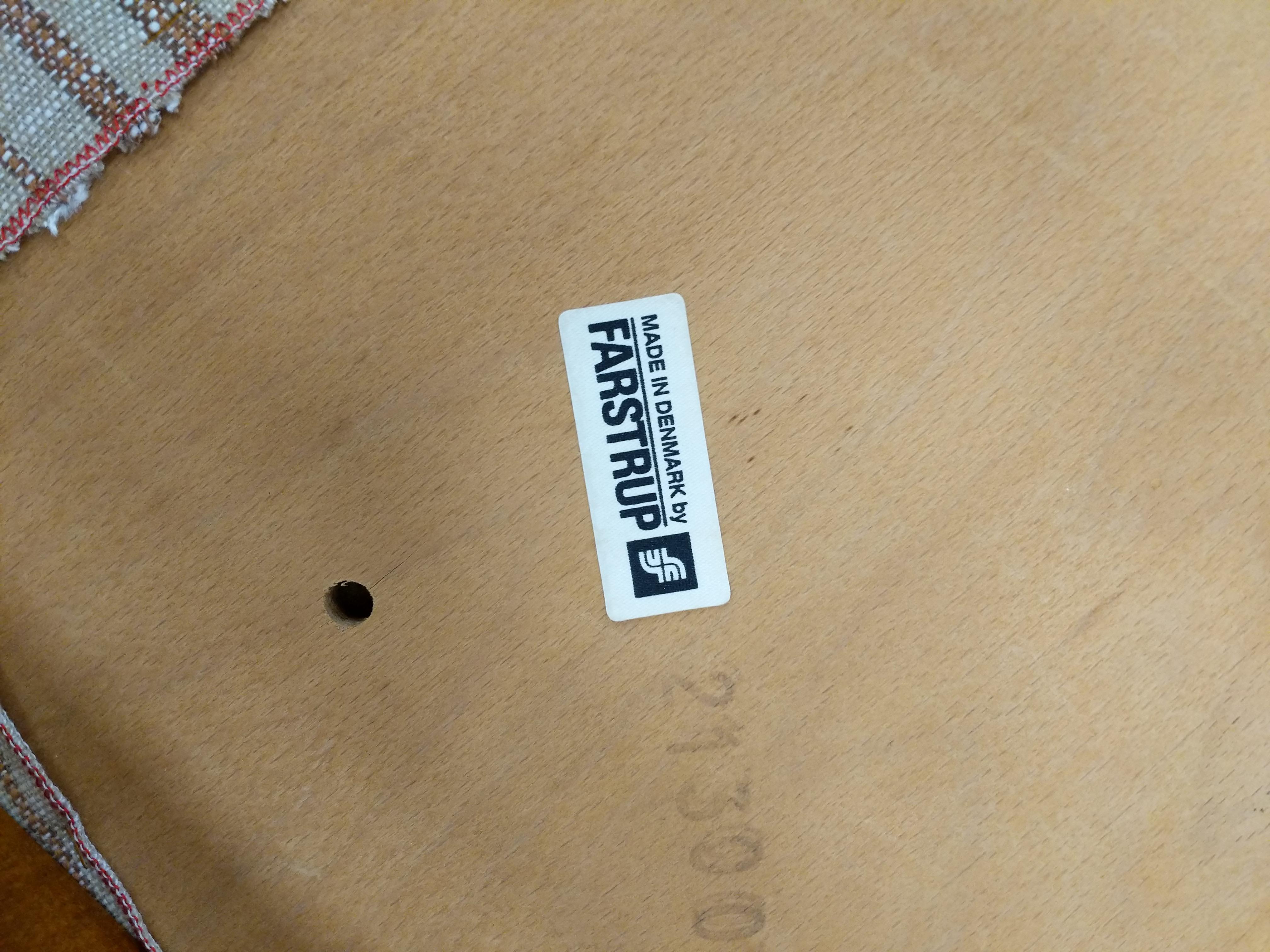 Ensemble de 6 chaises de salle à manger danoises modernes vintage par Farstrup en vente 2