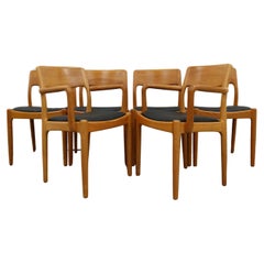 Set of 6 Vintage Danish Modern Juul Kristensen Teak Dining Chairs