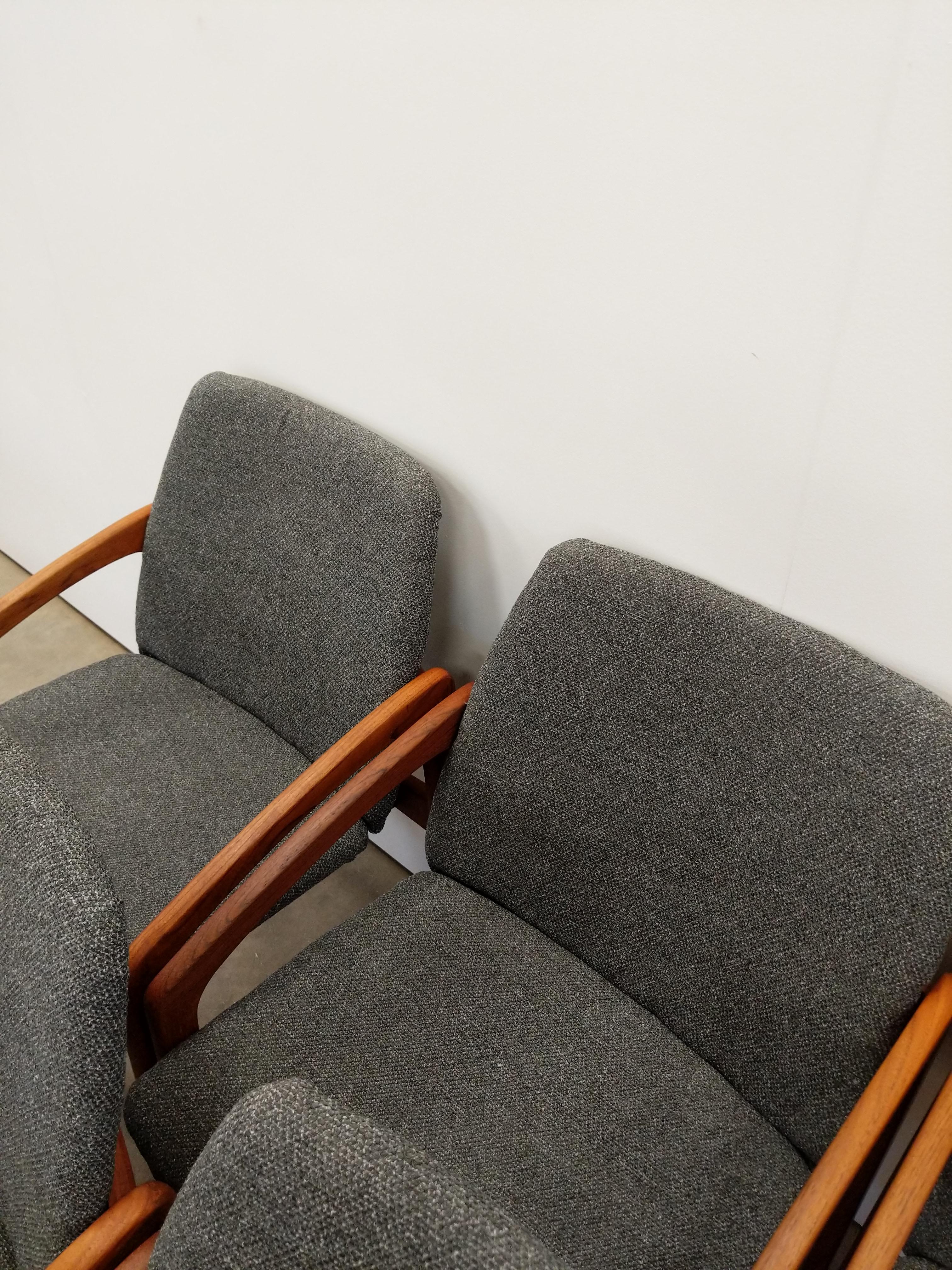 Set of 6 Vintage Danish Modern Teak Chairs by Henning Kjaernulf 3