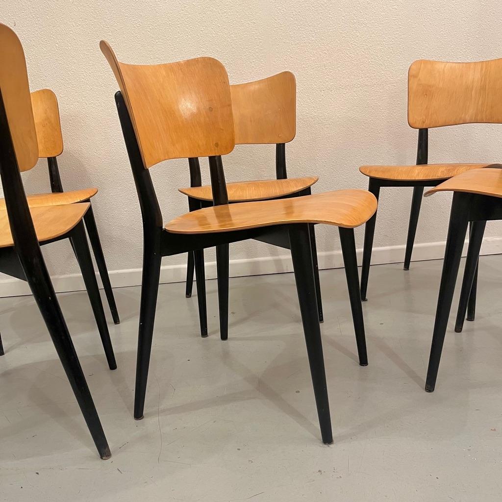 Set of 6 vintage dining chairs by Max Bill, Horgen Glarus, Switzerland ca. 1950s For Sale 3