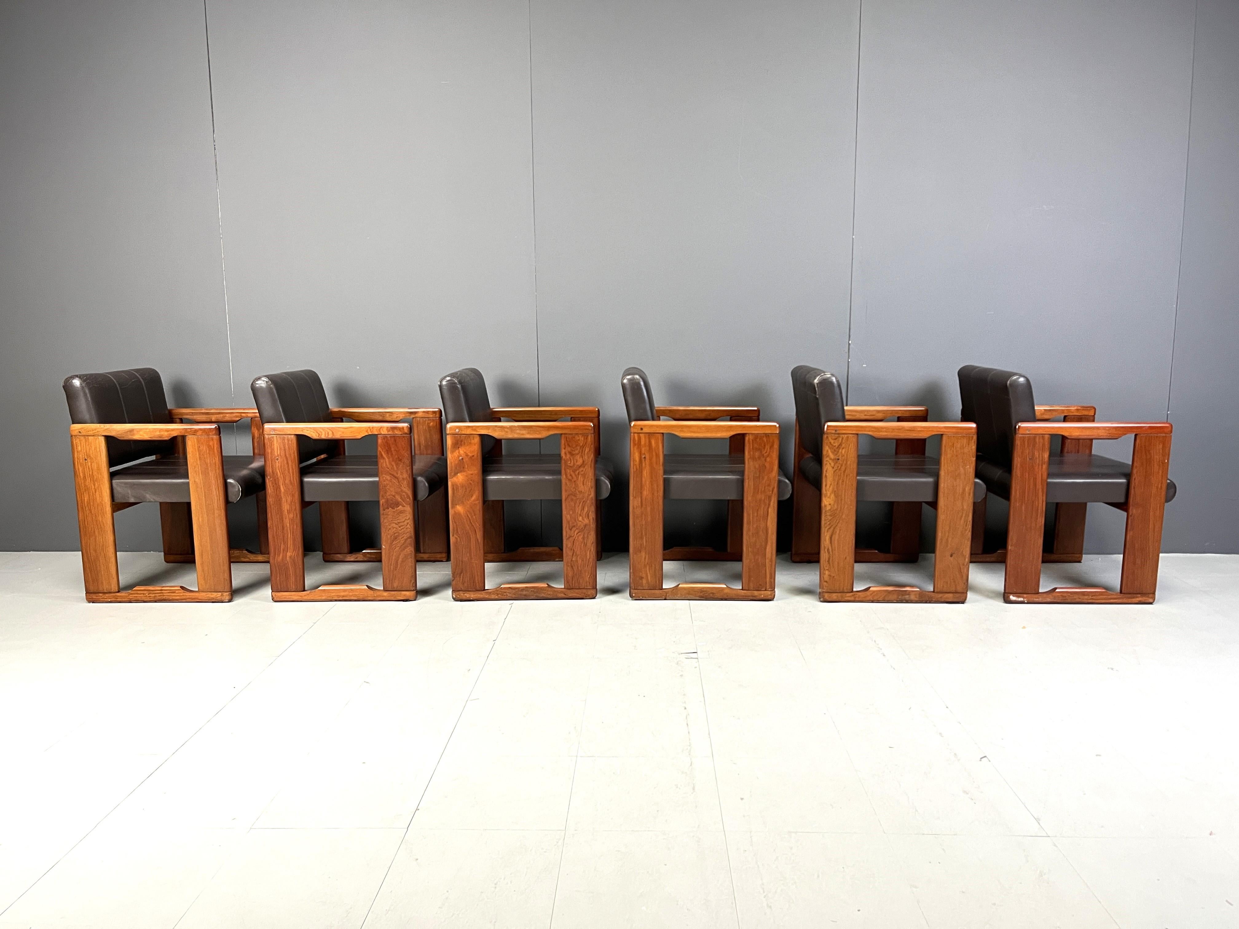 Set di 6 sedie da pranzo vintage di Tobia & Tobia Scarpa, anni '70 in vendita 7