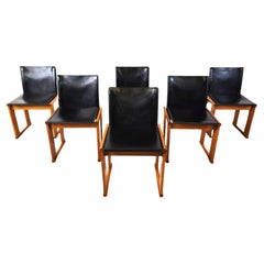 Ensemble de 6 chaises de salle à manger vintage par Tobia & Afra Scarpa, 1970