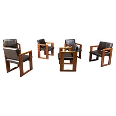 Set of 6 vintage dining chairs by Tobia & Afra Scarpa, 1970s