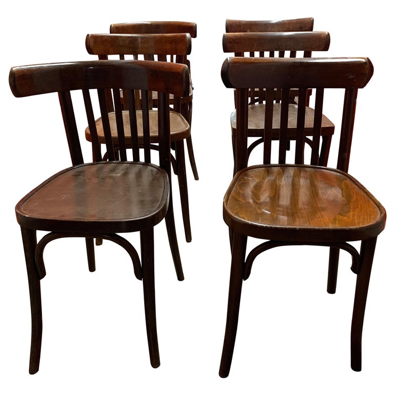 Set of 6 Vintage Dining Chairs For Sale at 1stDibs