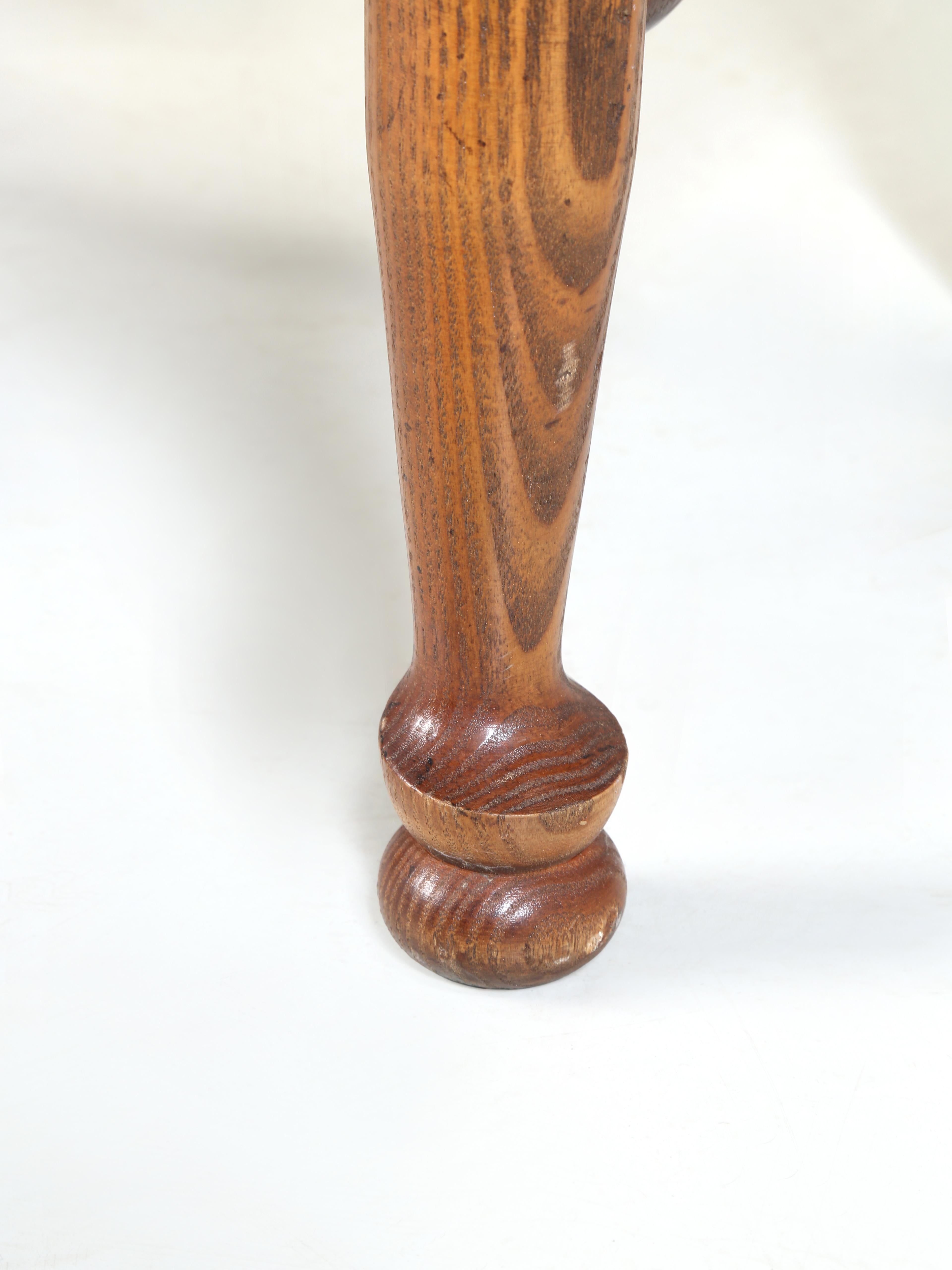 Giunco Set di (6) sedie da pranzo vintage importate dall'Inghilterra Sedute in Oak Oak bianco e giunco in vendita