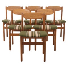 Ensemble de 6 chaises de salle à manger vintage en chêne