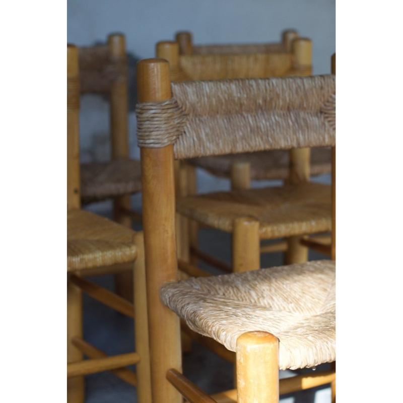 Set of 6 Vintage Dining Room Chairs, 1955 For Sale 6