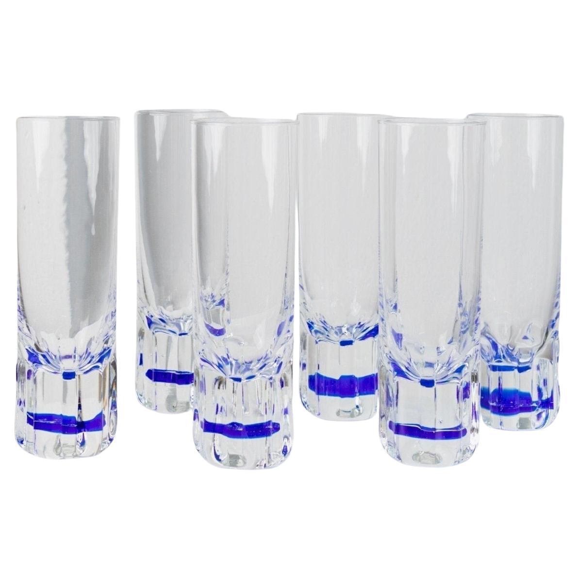 Lot de 6 verres à boire Vintage Mid Century Design From Italy, 1980