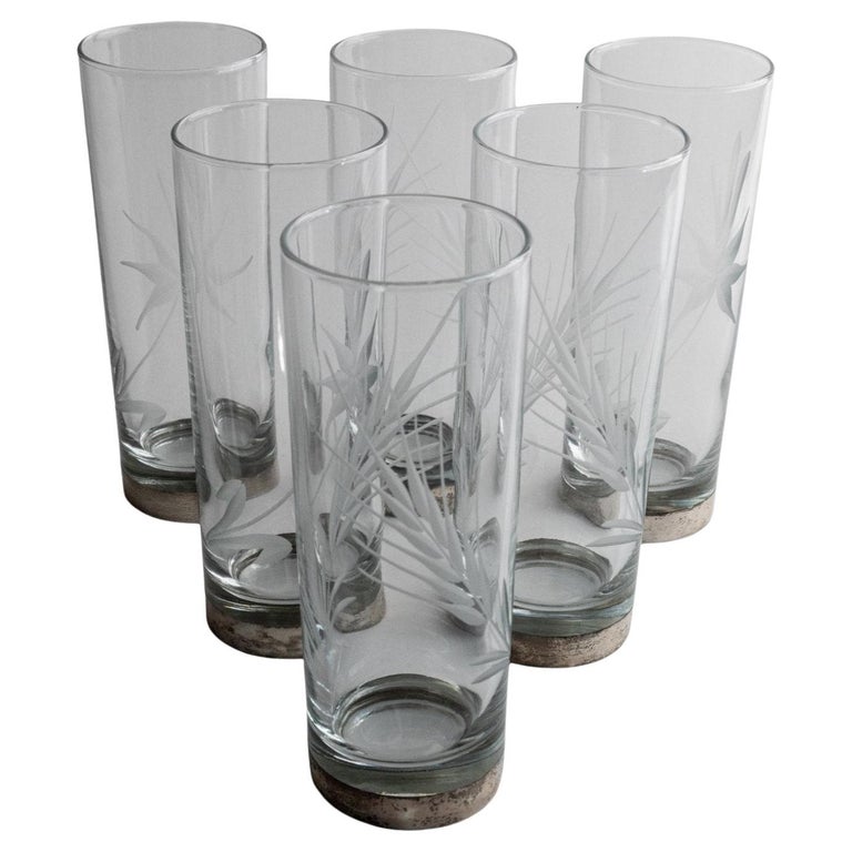 modern wine glasses Modern Cocktail Glass Set of 4 – Gold Rim Tumbler main image 0