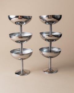 Set of 6 Vintage Drinking Glasses with Tray, Italy, 1970s